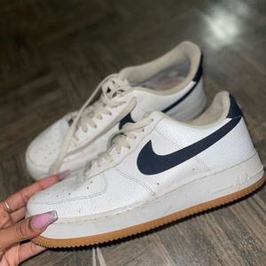 NIKE AIR FORCES DARK BLUE SWOOSH